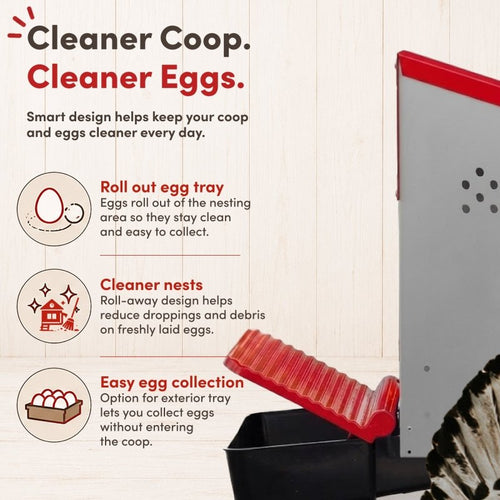 RentACoop Roll-Out Reversible Nesting Box Efficiency - One Compartment