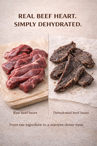 Beef Heart for Dogs & Cats | Protein-Rich Treat | Whisker & Tail Co.