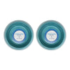 Country Living Set of 2 Natural Fiber Dog Bowls – Teal Blue