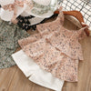 Chiffon Sling Two-piece Suit Floral Girl