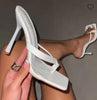 Women's Plus Size Stiletto Slipper High Heel Sandals