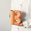 Frosted Letters AB Ceramic Vase Decoration European Retro Large-caliber Matte