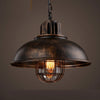 Retro Restaurant Restaurant Dining Table Single-head Iron Pot Cover Lampshade Chandelier