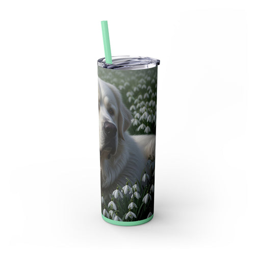 Skinny Tumbler with Straw – 20 oz Stainless Steel Cup