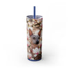 Skinny Tumbler with Straw – 20 oz Stainless Steel Cup