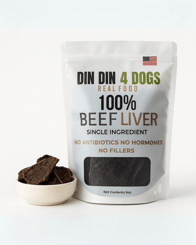 Beef Liver Dog Treats, 5 Ounce Bag, Single Ingredient, High Protein