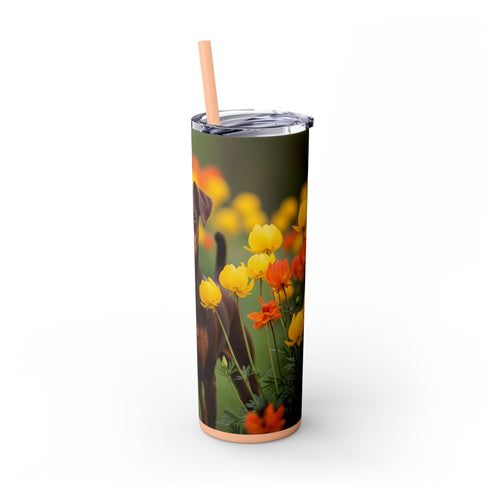 Skinny Tumbler with Straw – 20 oz Stainless Steel Cup