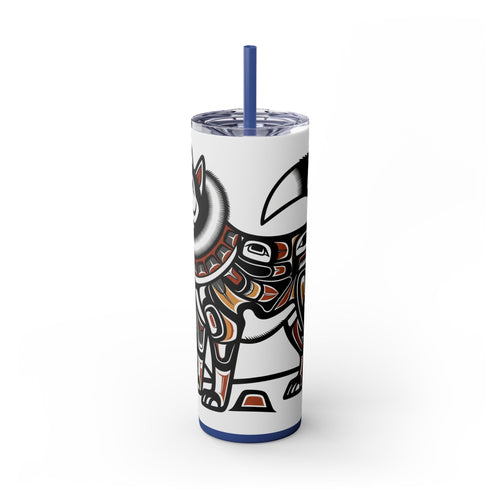 Skinny Tumbler with Straw – 20 oz Stainless Steel Cup