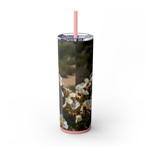Skinny Tumbler with Straw – 20 oz Stainless Steel Cup