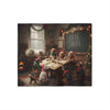 Holiday Puppies Writing a 'Dear Santa' Letter Blanket