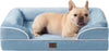 EHEYCIGA Orthopedic Dog Beds for Extra Large Dogs 44x32Inch, Waterproof Memory Foam XL Pet Bed with Sides, Non-Slip and Egg-Crate Foam Big Dog Couch Bed with Washable Removable Cover, Grey