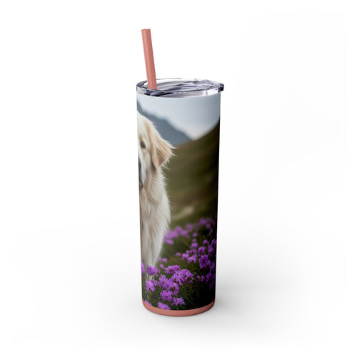 Skinny Tumbler with Straw – 20 oz Stainless Steel Cup