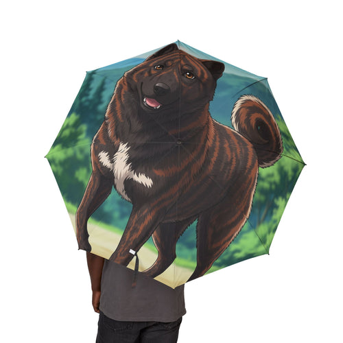 48 Semi-Automatic Umbrella – Windproof Large Travel Rain Umbrella