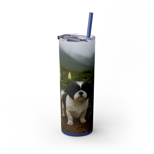 Skinny Tumbler with Straw – 20 oz Stainless Steel Cup