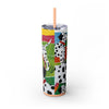 Skinny Tumbler with Straw – 20 oz Stainless Steel Cup
