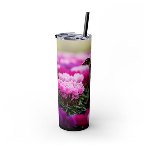 Skinny Tumbler with Straw – 20 oz Stainless Steel Cup