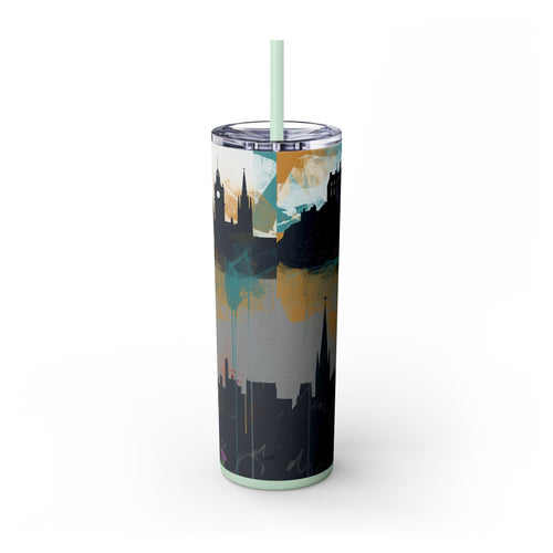 Skinny Tumbler with Straw – 20 oz Stainless Steel Cup