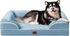 EHEYCIGA Orthopedic Dog Beds for Extra Large Dogs 44x32Inch, Waterproof Memory Foam XL Pet Bed with Sides, Non-Slip and Egg-Crate Foam Big Dog Couch Bed with Washable Removable Cover, Grey