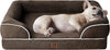 EHEYCIGA Orthopedic Dog Beds for Extra Large Dogs 44x32Inch, Waterproof Memory Foam XL Pet Bed with Sides, Non-Slip and Egg-Crate Foam Big Dog Couch Bed with Washable Removable Cover, Grey