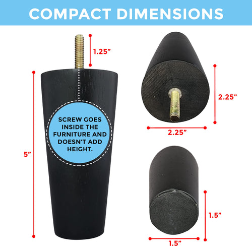 Premium Hardwood Furniture Leg Replacement