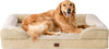 EHEYCIGA Orthopedic Dog Beds for Extra Large Dogs 44x32Inch, Waterproof Memory Foam XL Pet Bed with Sides, Non-Slip and Egg-Crate Foam Big Dog Couch Bed with Washable Removable Cover, Grey