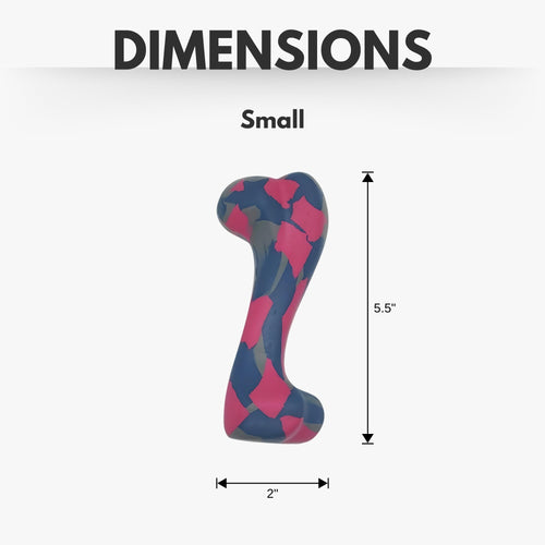 Natural Rubber Dog Bone Chew Toy – Durable & Safe, Fun & Interactive Play – Small