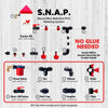 RentACoop Secure Non-Adhesive PVC (S.N.A.P) Watering System End Cap Pack of 2