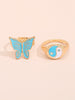 Personalized Colorful Butterfly Gossip New Combination Ladies Ring