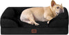 EHEYCIGA Orthopedic Dog Beds for Extra Large Dogs 44x32Inch, Waterproof Memory Foam XL Pet Bed with Sides, Non-Slip and Egg-Crate Foam Big Dog Couch Bed with Washable Removable Cover, Grey