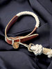 White Rope and Leather Collar - Glow Pups
