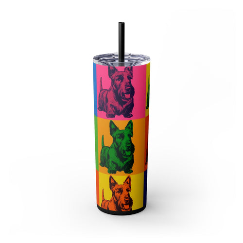 Skinny Tumbler with Straw – 20 oz Stainless Steel Cup