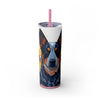 Skinny Tumbler with Straw – 20 oz Stainless Steel Cup
