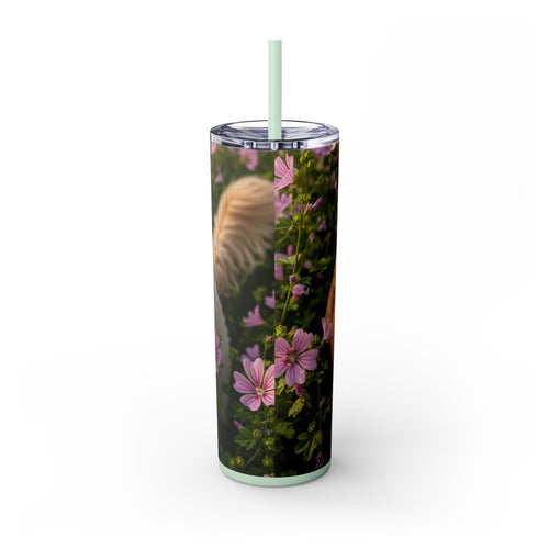 Skinny Tumbler with Straw – 20 oz Stainless Steel Cup
