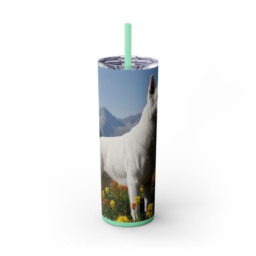 Skinny Tumbler with Straw – 20 oz Stainless Steel Cup