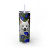 Skinny Tumbler with Straw – 20 oz Stainless Steel Cup