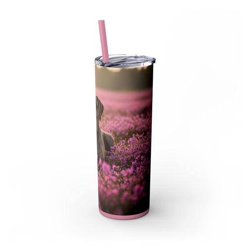 Skinny Tumbler with Straw – 20 oz Stainless Steel Cup