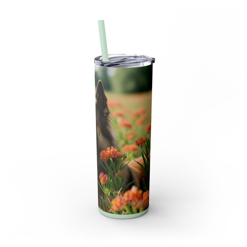 Skinny Tumbler with Straw – 20 oz Stainless Steel Cup