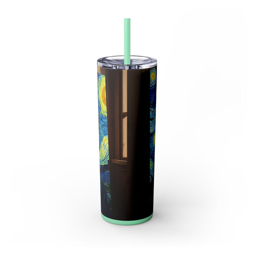 Skinny Tumbler with Straw – 20 oz Stainless Steel Cup