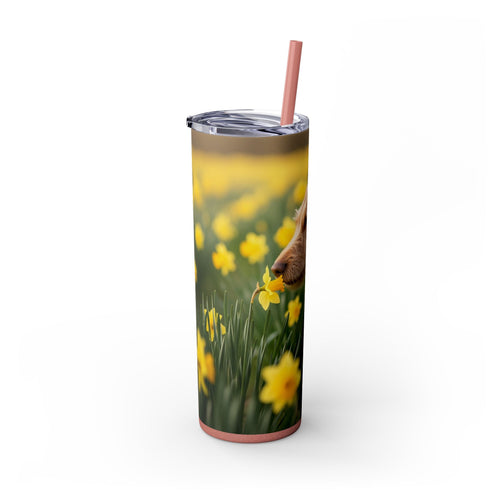 Skinny Tumbler with Straw – 20 oz Stainless Steel Cup