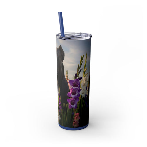 Skinny Tumbler with Straw – 20 oz Stainless Steel Cup