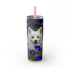 Skinny Tumbler with Straw – 20 oz Stainless Steel Cup