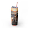 Skinny Tumbler with Straw – 20 oz Stainless Steel Cup