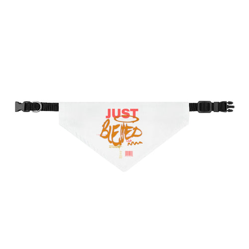 Just Blessed Clip-On Pet Bandana — Graffiti Style Dog & Cat Accessory