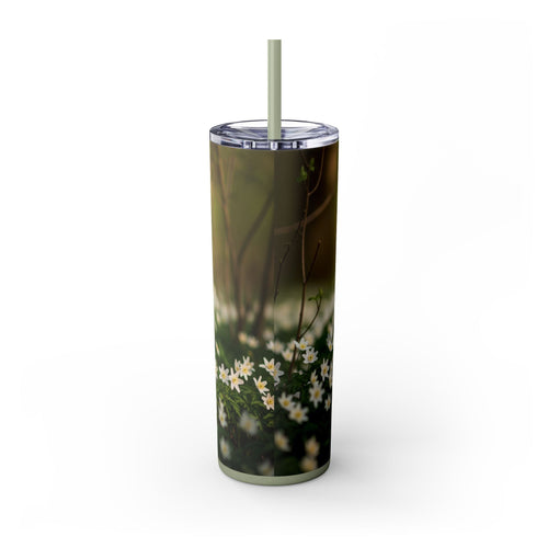 Skinny Tumbler with Straw – 20 oz Stainless Steel Cup