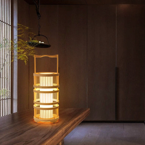 Store Bed And Breakfast Bedroom Bamboo Floor Lamp