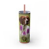 Skinny Tumbler with Straw – 20 oz Stainless Steel Cup
