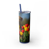 Skinny Tumbler with Straw – 20 oz Stainless Steel Cup