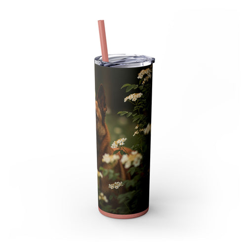 Skinny Tumbler with Straw – 20 oz Stainless Steel Cup
