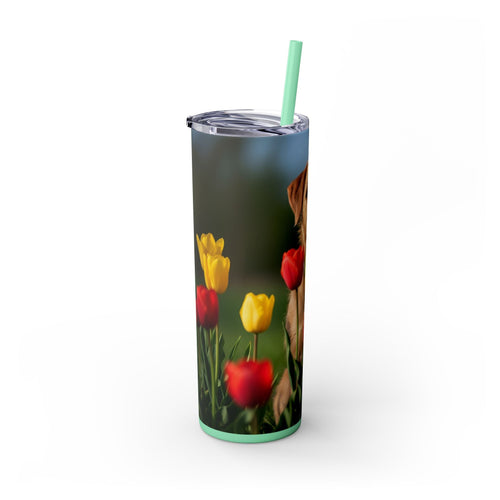 Skinny Tumbler with Straw – 20 oz Stainless Steel Cup