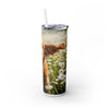 Skinny Tumbler with Straw – 20 oz Stainless Steel Cup